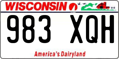WI license plate 983XQH