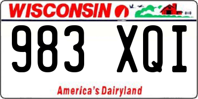 WI license plate 983XQI
