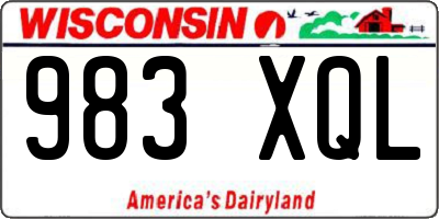 WI license plate 983XQL