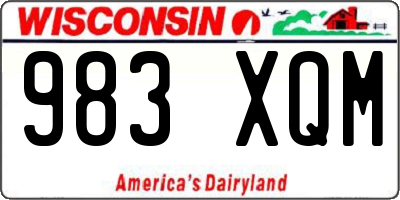 WI license plate 983XQM