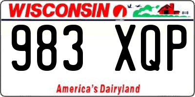 WI license plate 983XQP