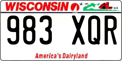 WI license plate 983XQR