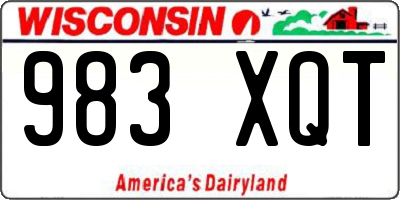 WI license plate 983XQT