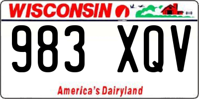 WI license plate 983XQV