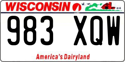 WI license plate 983XQW