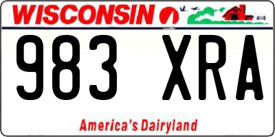 WI license plate 983XRA