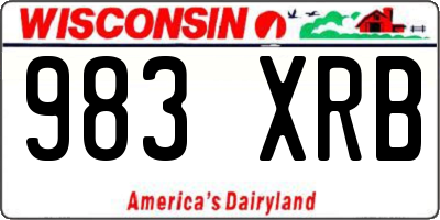 WI license plate 983XRB