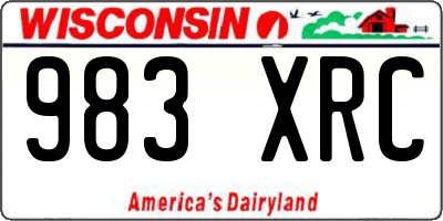 WI license plate 983XRC