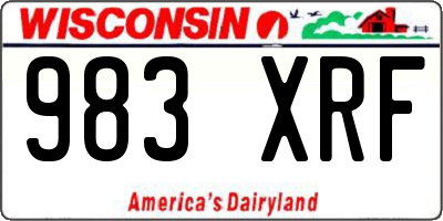 WI license plate 983XRF