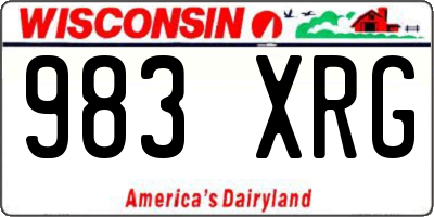 WI license plate 983XRG