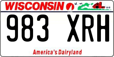 WI license plate 983XRH