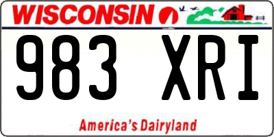 WI license plate 983XRI