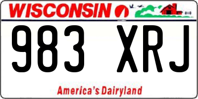 WI license plate 983XRJ