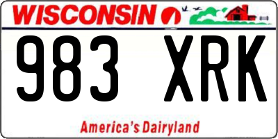 WI license plate 983XRK