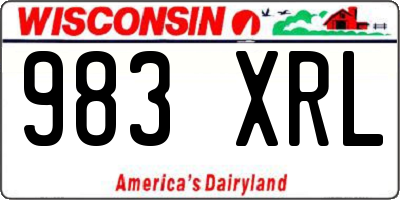 WI license plate 983XRL