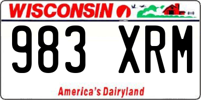 WI license plate 983XRM