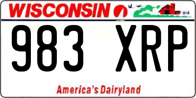 WI license plate 983XRP