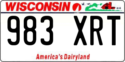 WI license plate 983XRT
