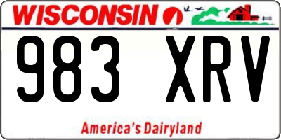 WI license plate 983XRV
