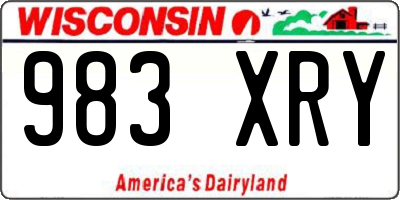 WI license plate 983XRY