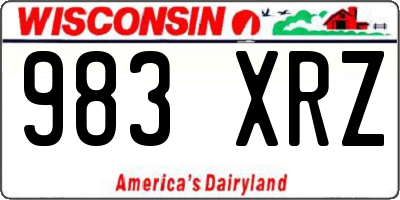 WI license plate 983XRZ