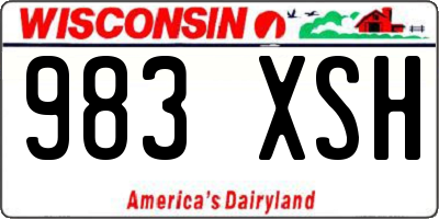 WI license plate 983XSH
