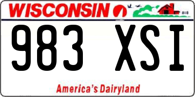 WI license plate 983XSI