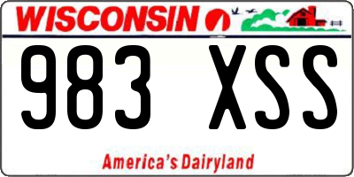 WI license plate 983XSS