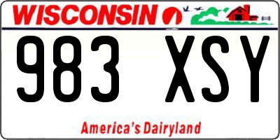 WI license plate 983XSY