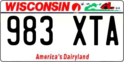WI license plate 983XTA