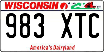 WI license plate 983XTC