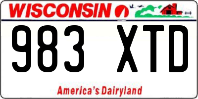 WI license plate 983XTD