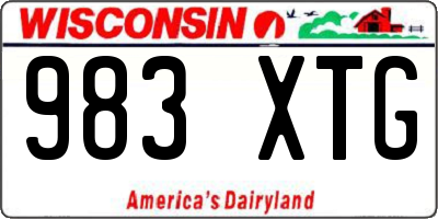 WI license plate 983XTG