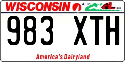 WI license plate 983XTH