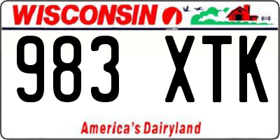 WI license plate 983XTK