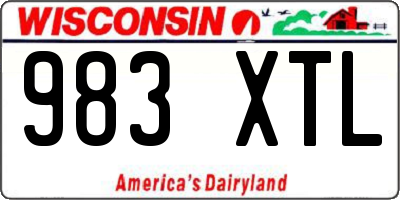 WI license plate 983XTL