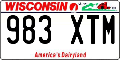 WI license plate 983XTM
