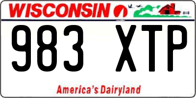 WI license plate 983XTP