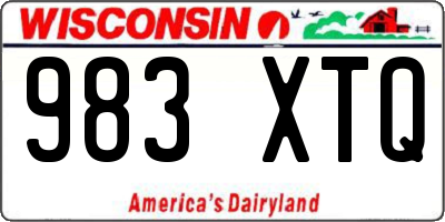 WI license plate 983XTQ