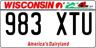 WI license plate 983XTU