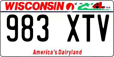 WI license plate 983XTV