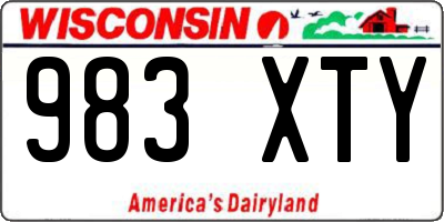 WI license plate 983XTY