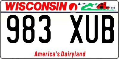 WI license plate 983XUB