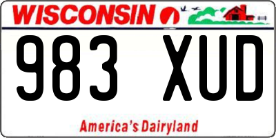 WI license plate 983XUD