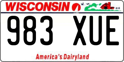 WI license plate 983XUE