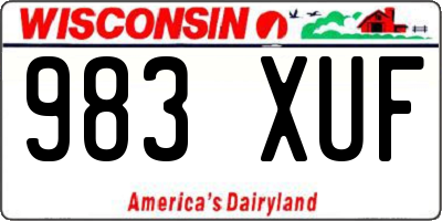 WI license plate 983XUF