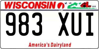 WI license plate 983XUI