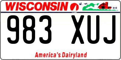 WI license plate 983XUJ