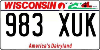 WI license plate 983XUK