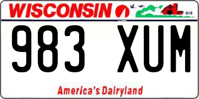 WI license plate 983XUM
